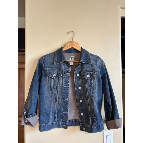 GAP Jackets & Blazers - VINTAGE Gap Stretch Jean Jacket Womens Small S Denim Trucker Medium Wash Comfort